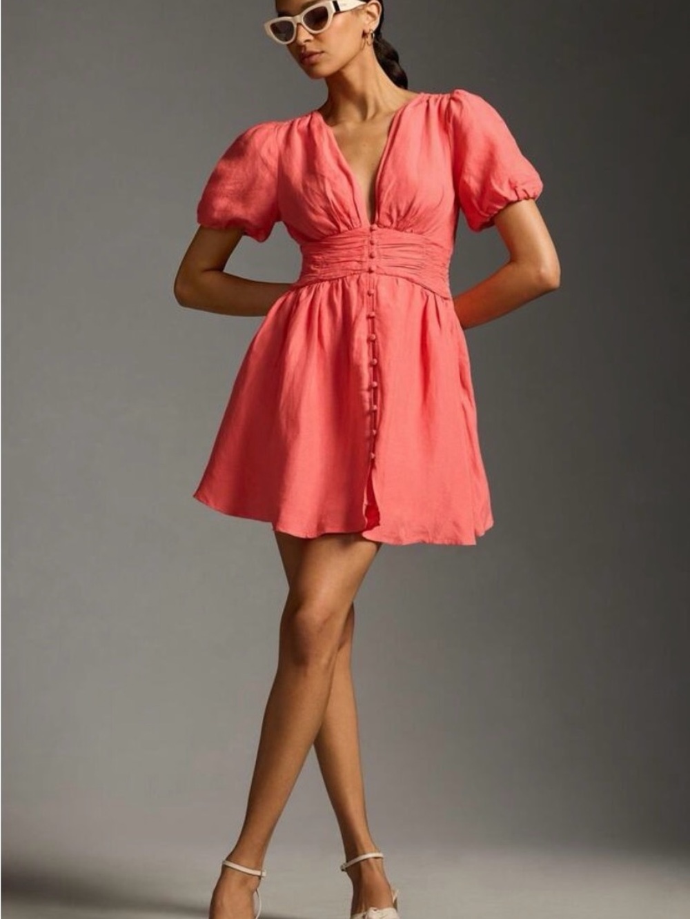 Anthropologie Katerina Button Front Mini dress- New Medium